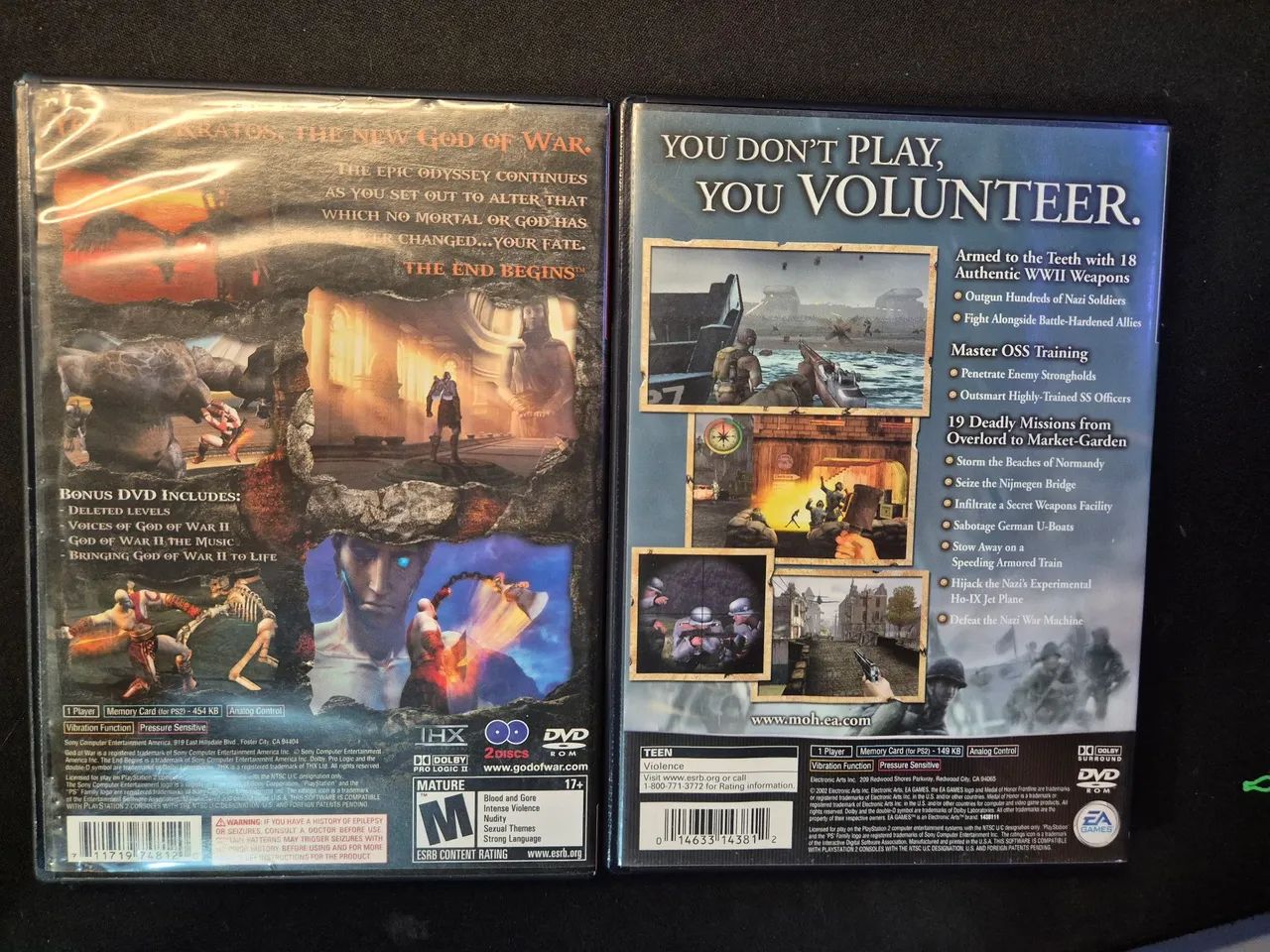 Jogos Medal of Honor Frontline e God of War 2 Ps2 - Foto 2