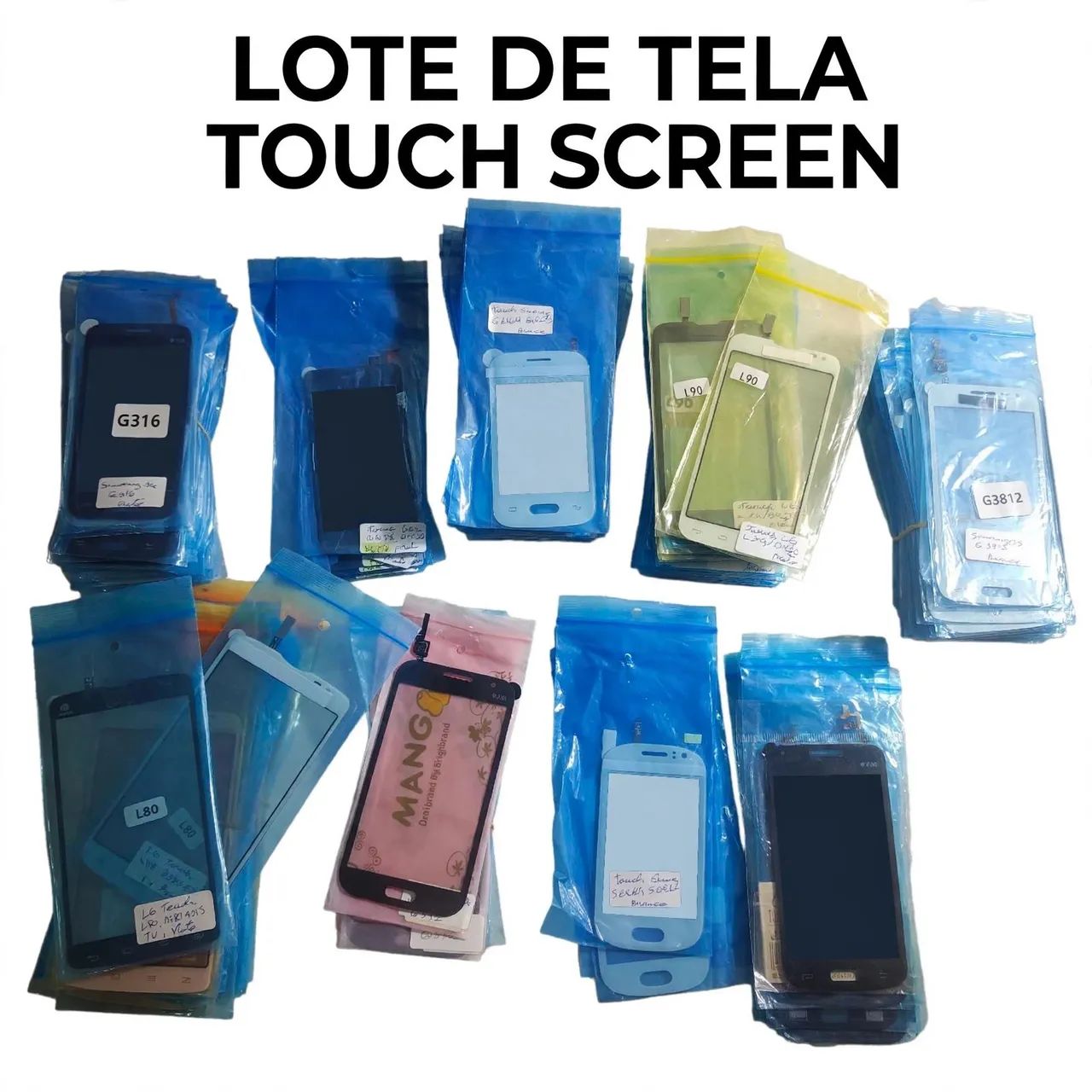 Lote de vidro touch screen vários modelos 