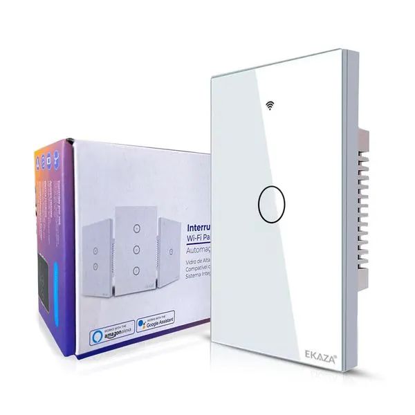 PROMOÇÃO Interruptor inteligente touch wi-fi Google home Alexa 1 botão 