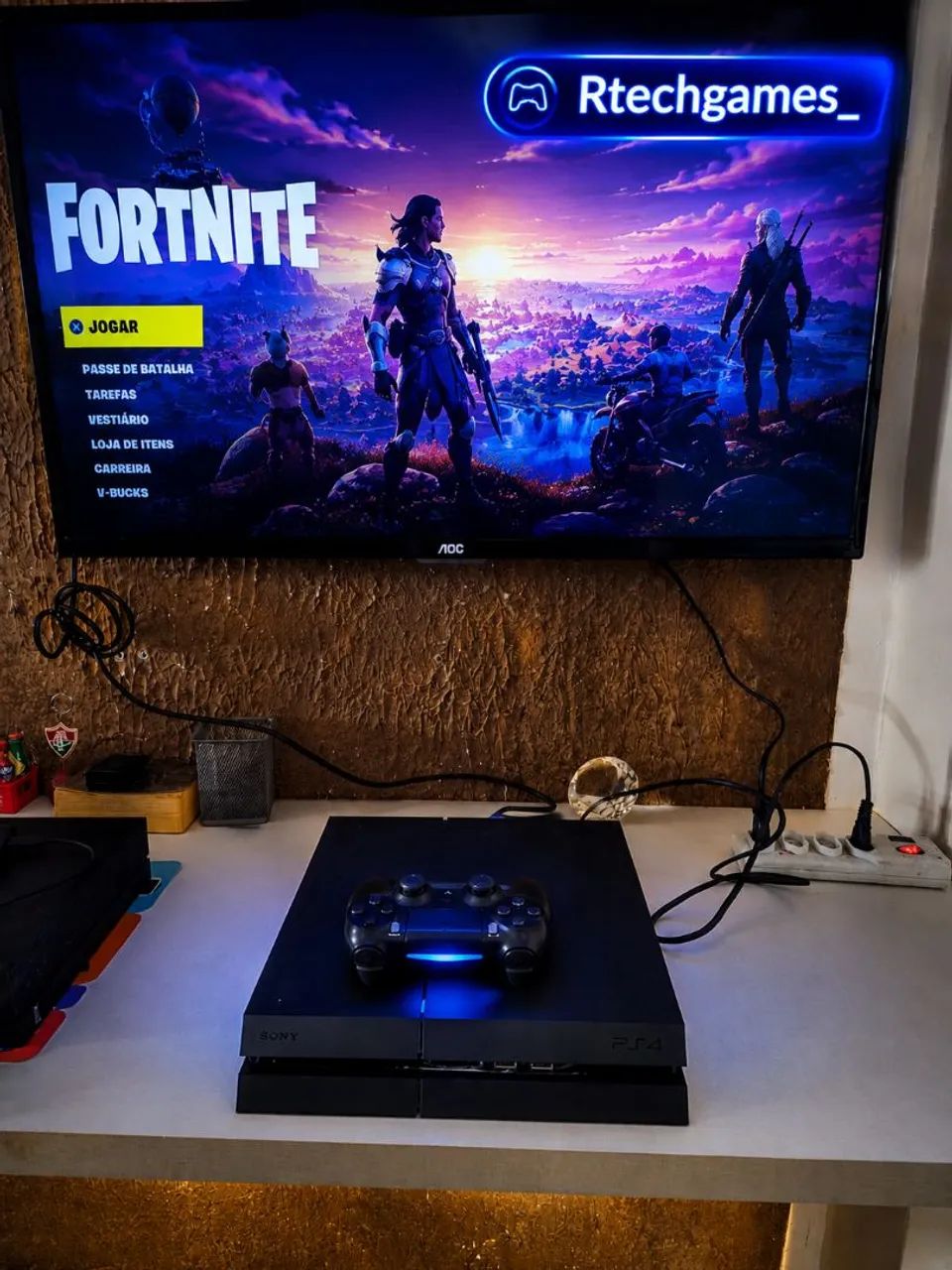 PS4 + CONTROLE ORIGINAL + JOGOS