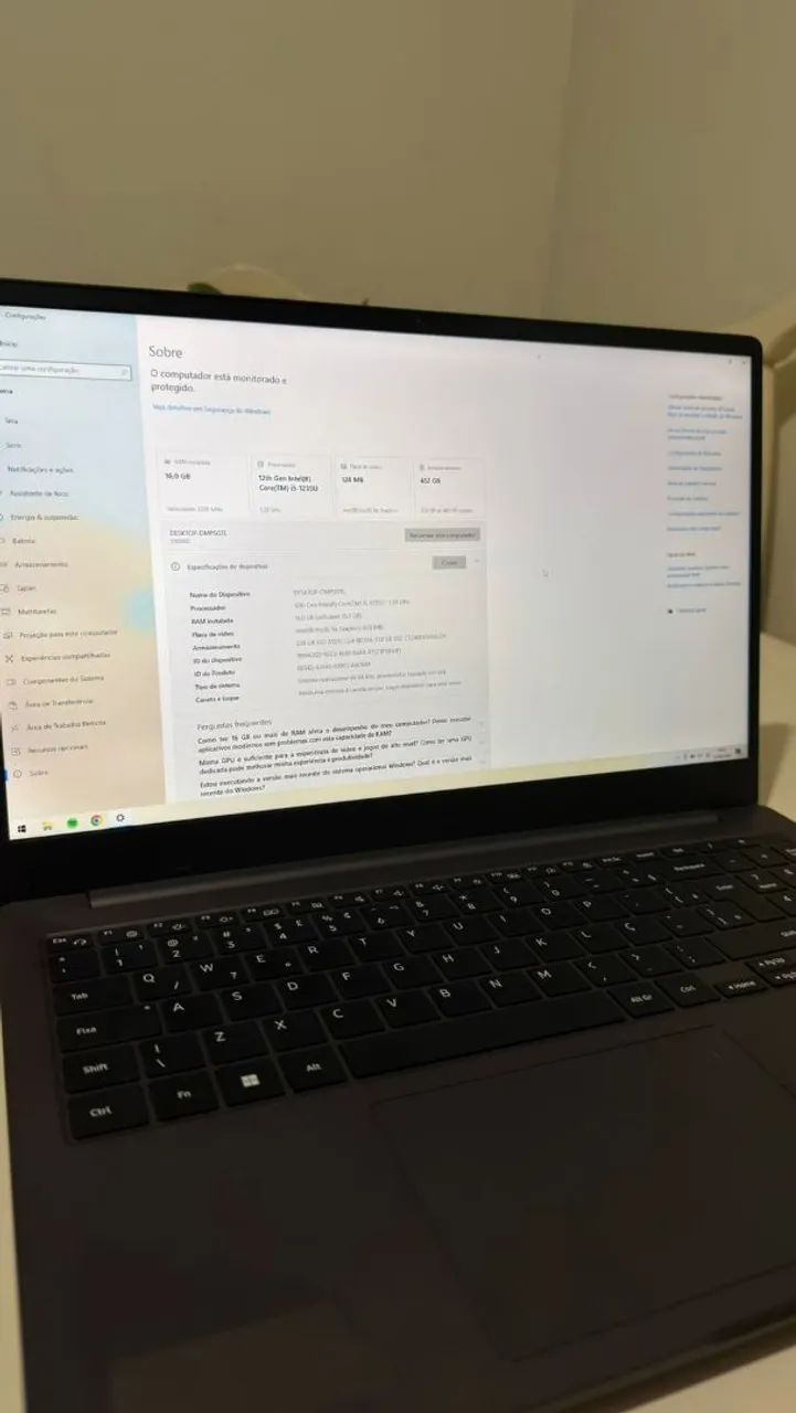 Notebook galaxy book 512gb armazenamento 16gb ram, em otimo estado - Foto 2
