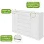 Cômoda Cabeceira Vedra MDF 2 Gavetas Moderna