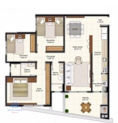 Apartamento de 3 dormitórios no campeche - Foto 5