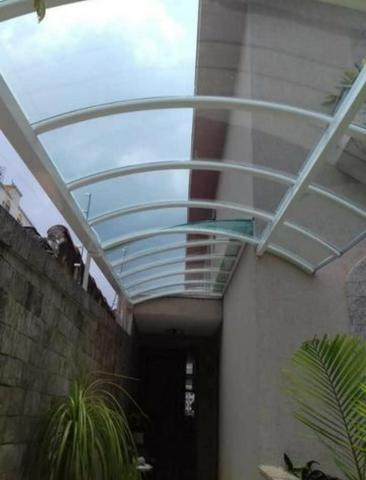 Toldo telhado em Policarbonato ferro sanduicterícia Grades estrutura de ferro em geral - Foto 2