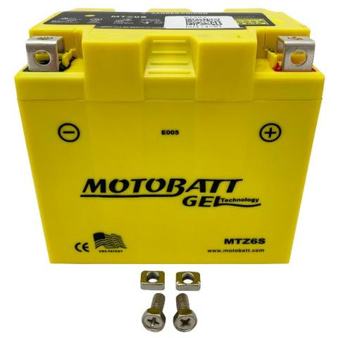 Bateria 100% Gel Motobatt Mtz6s 6ah Nxr Bros 150 2009/. 160 Cg 125/150 Fan 2009/.