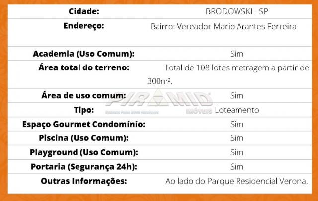 Terreno à venda em Vereador mario arantes ferreira, Brodowski cod:V150674 - Foto 12