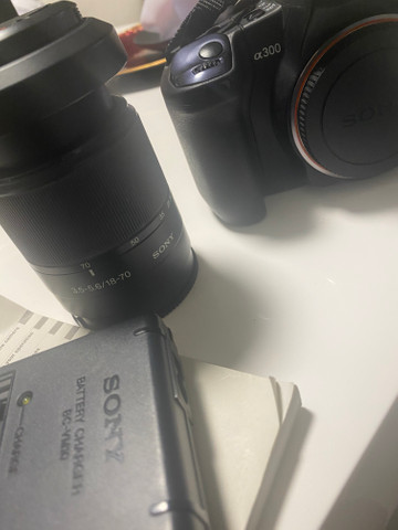 Câmera profissional DSRL Sony alpha A300 completa aceito trocas e cartão