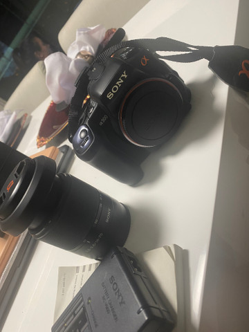 Câmera profissional DSRL Sony alpha A300 completa aceito trocas e cartão - Foto 2