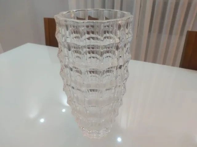 Vaso vidro trabalhado - tipo murano