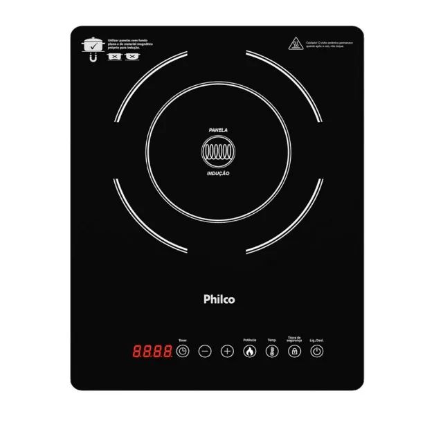 Fogão Cooktop de Indução Philco PCT12P 10 Níveis Bivolt