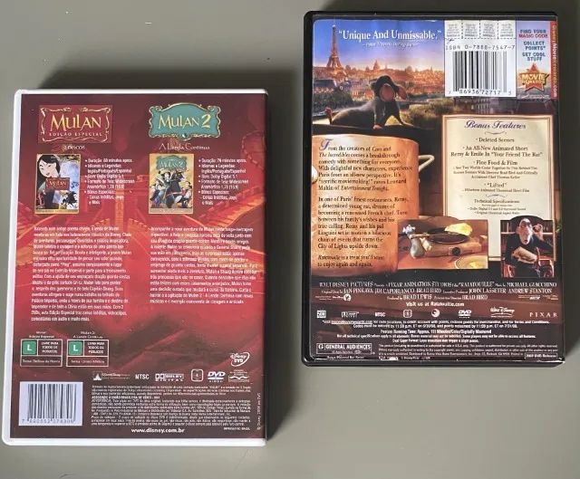 DVDs Disney (Mulan / Ratatouille) - Foto 5