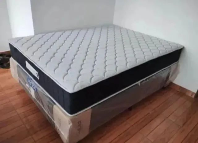 Cama Box em oferta entrega imediata tamanho padrão Molas ensacadas  - Foto 2