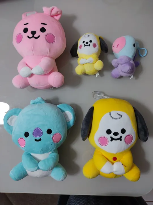 Pelúcias e Chaveiros BT21 preço por unidade