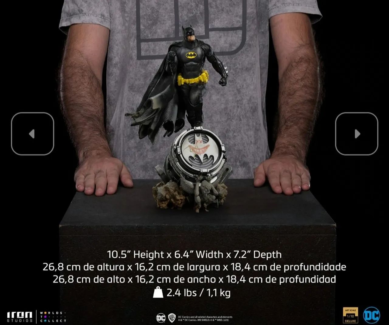 Batman Deluxe Black Version Iron Studios - Foto 3