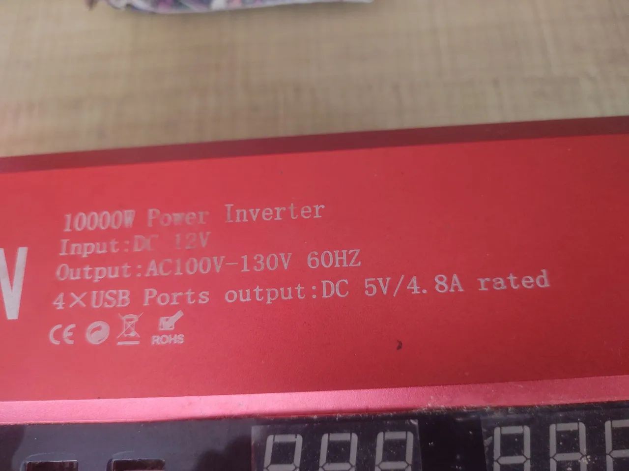 Inversor de 12v para 127volt de 10000