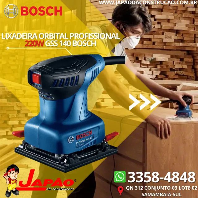 Lixadeira Orbital Profissional 220W GSS 140 Bosch Garantia de 1 Ano