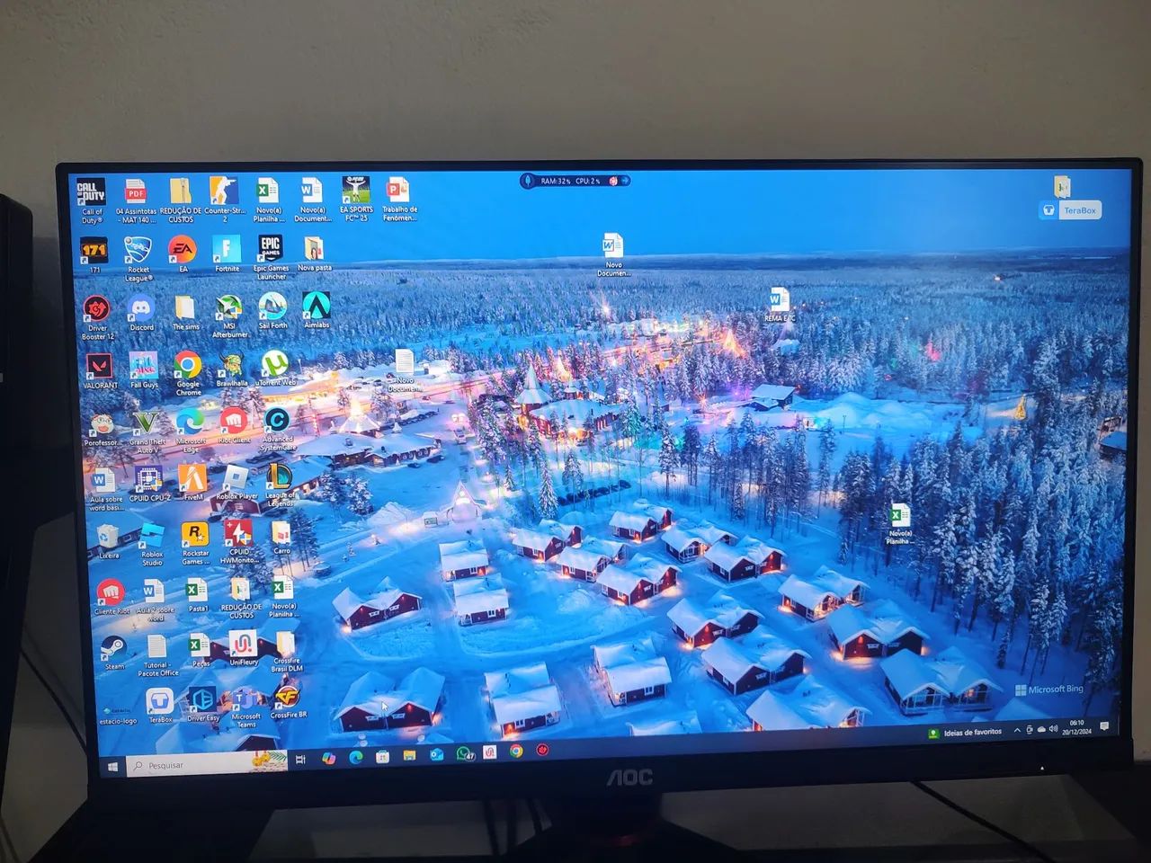 Monitor Gamer AOC 24 polegadas 75Hz - Foto 4