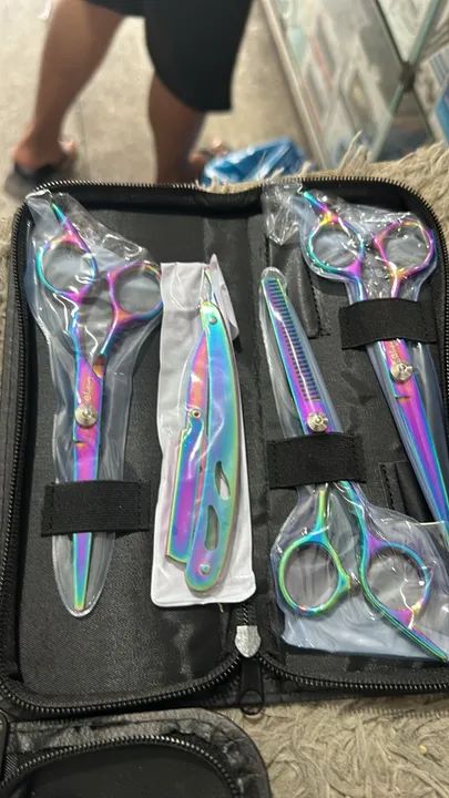 Kit tesoura tesoura profissional 5 em 1 - Foto 6