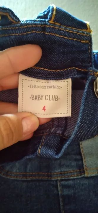 Macacão Jeans Baby Club Tamanho 4