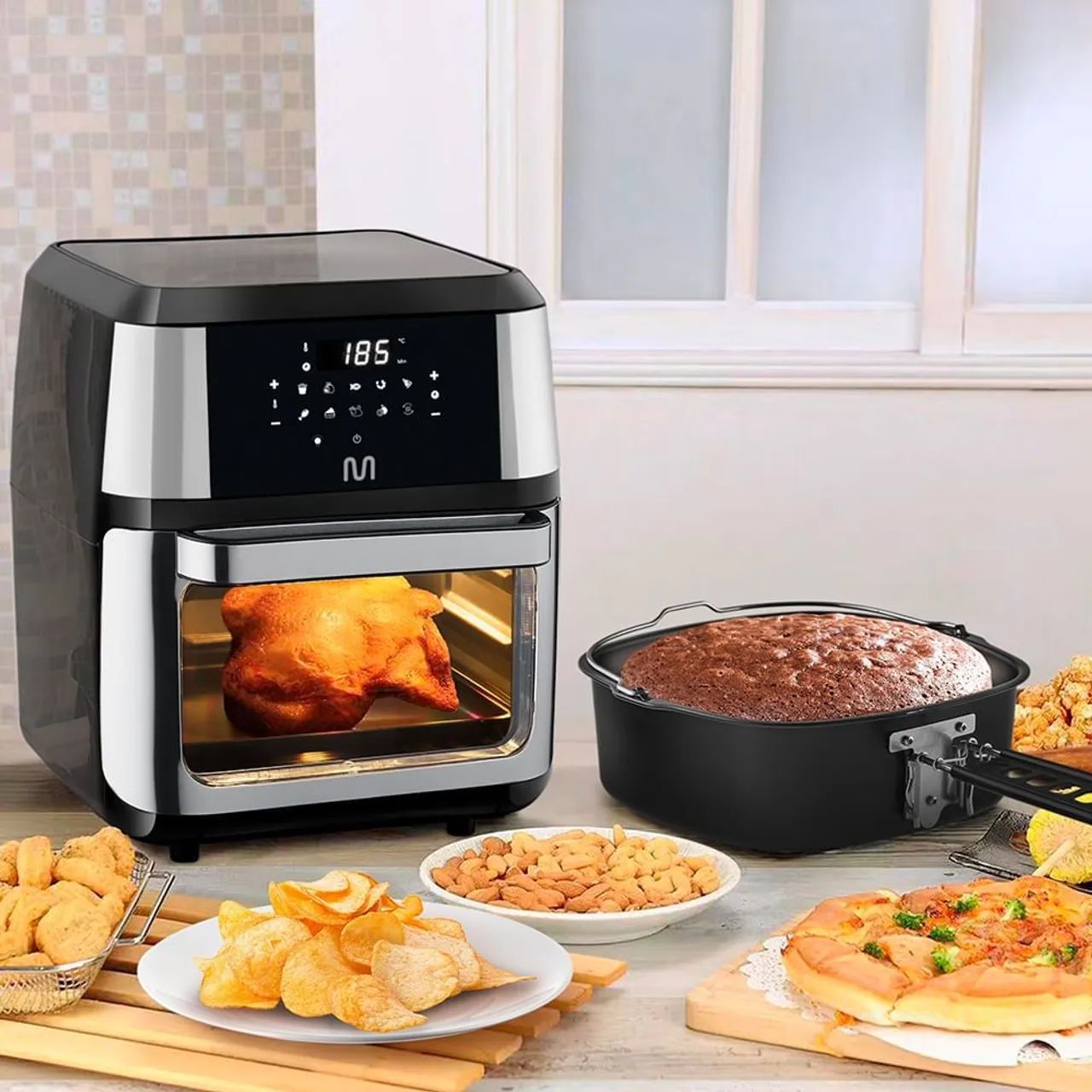 Air Fryer Forno 12L c/ Painel Digital 1800w-220v Multi - GO226 - Foto 5