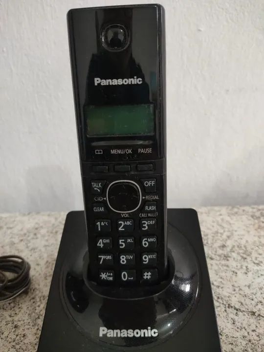 Telefone Sem Fio Panasonic KX-TG1711LAB 1 Base - Preto - Importado - Pouco usado. - Foto 2