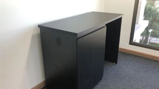 Buffet aparador com duas portas e prateleira preto  - Foto 4