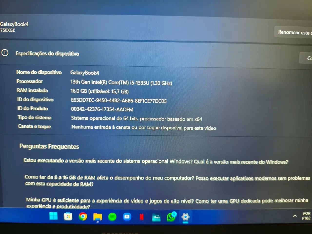 Vende-se notebook Galaxy book 4  - Foto 3