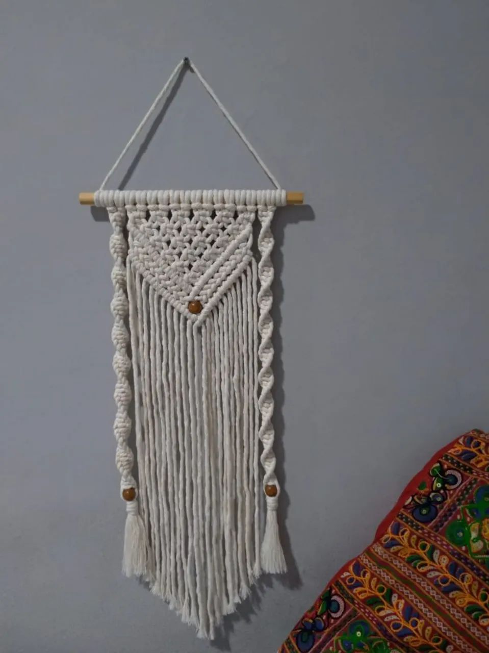 Macramê de Parede Artesanal - Decoração Boho Chic