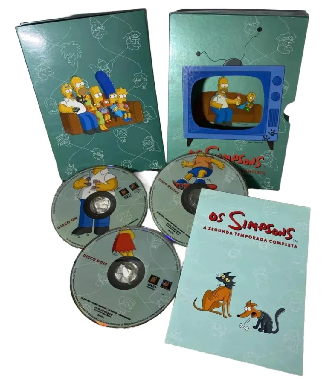 Box Simpsons Segunda Temporada Completa 4 Dvd 22 Episódios coleção 