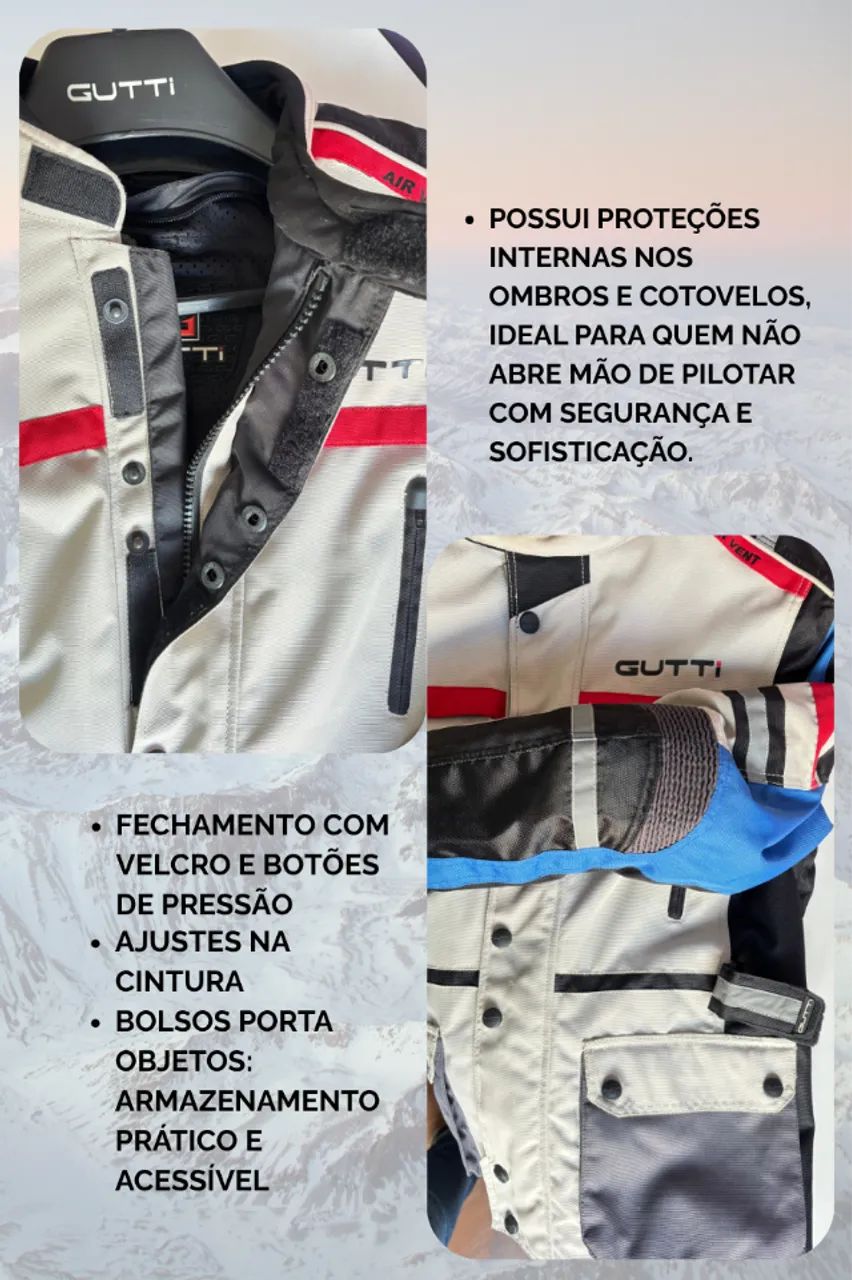 Jaqueta GUTTI Andes G4075 - Parka Ice/Blue (TAM. L) - Usada uma única vez. Impecável! - Foto 3