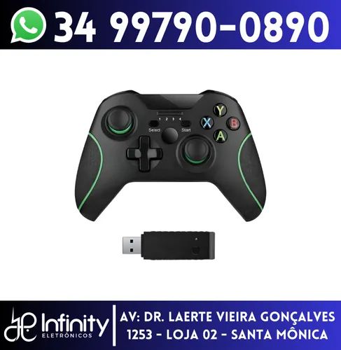Controle p/ Xbox One Pc Notebook Sem Fio Usb
