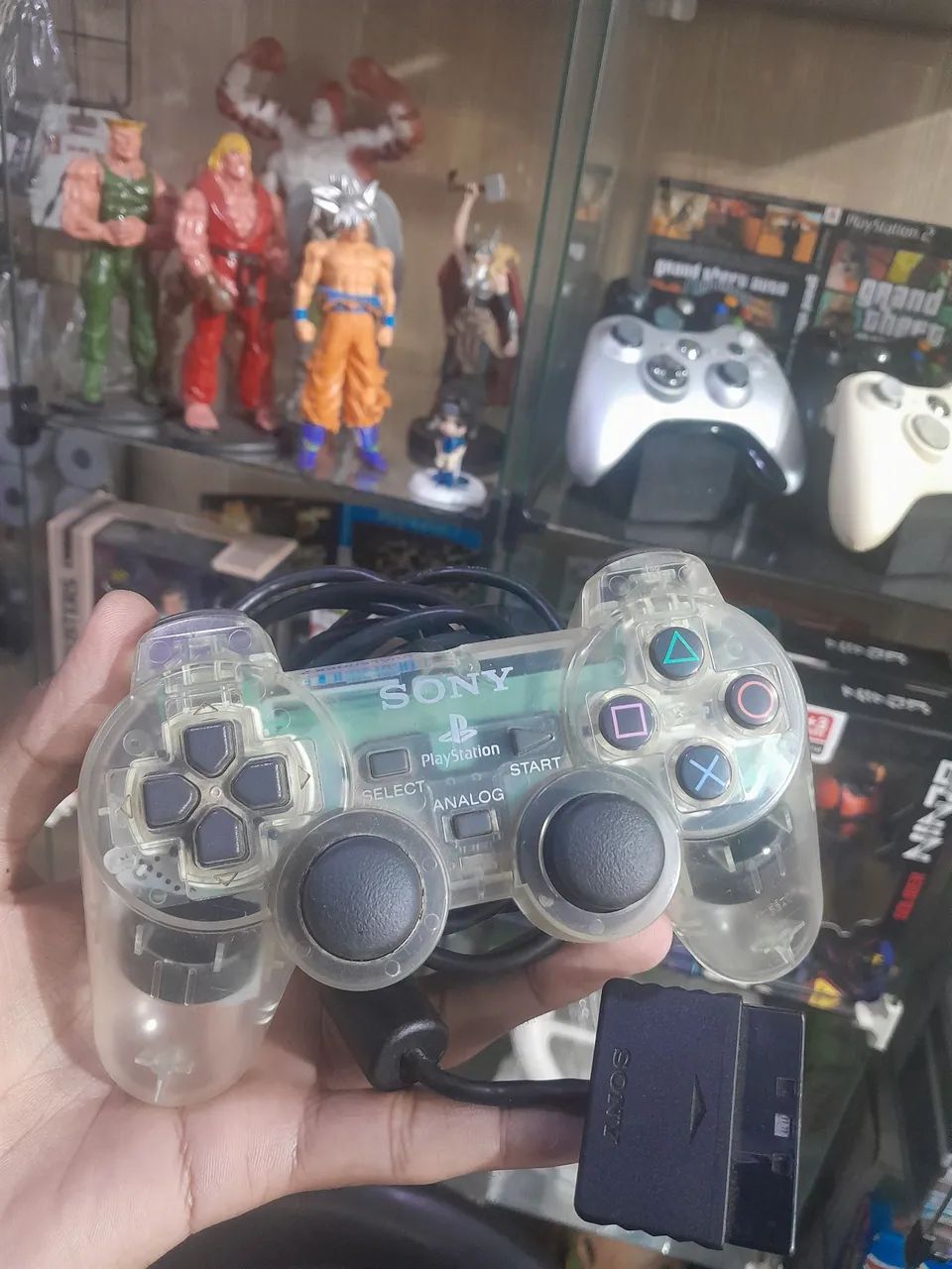 Controle translúcido Playstation 2 original 100% - Foto 3