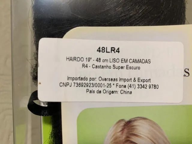Kit Aplique Extensão de Cabelo HairDo Comprimento e Franja Liso Castanho Escuro  - Foto 2