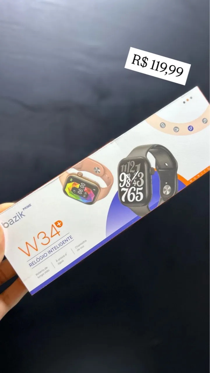 Smartwatch Bazik W34 Plus - Novo - R$ 119,99