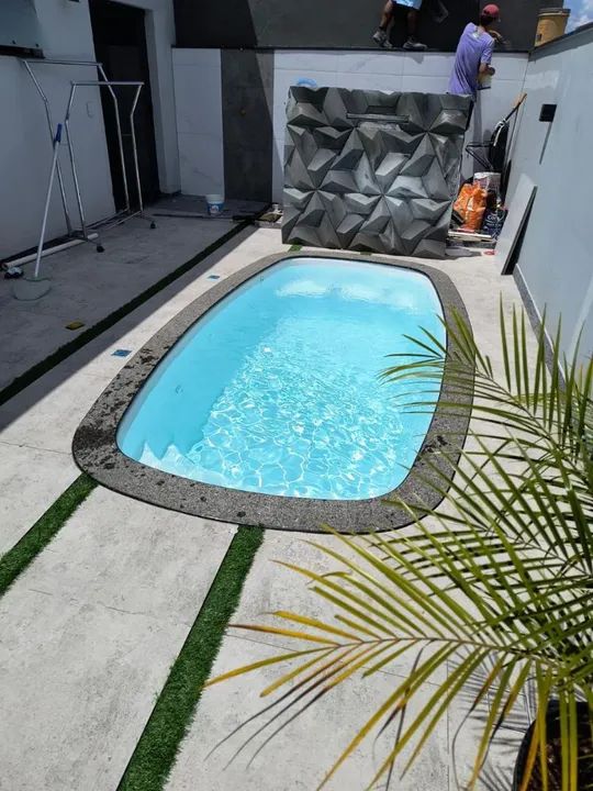 Piscina de fibra para seu lazer!