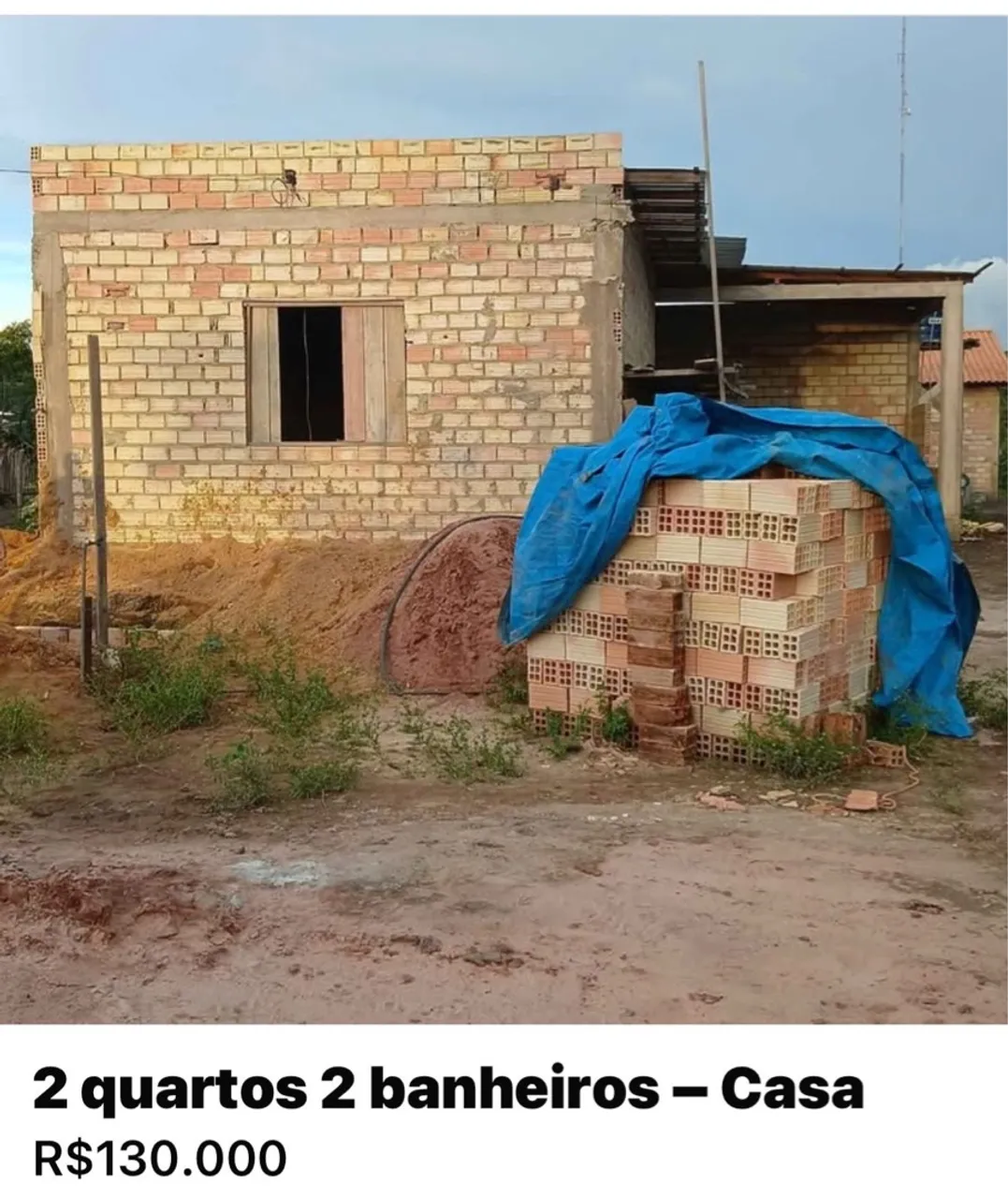 Casa a Venda em fase de acabamento