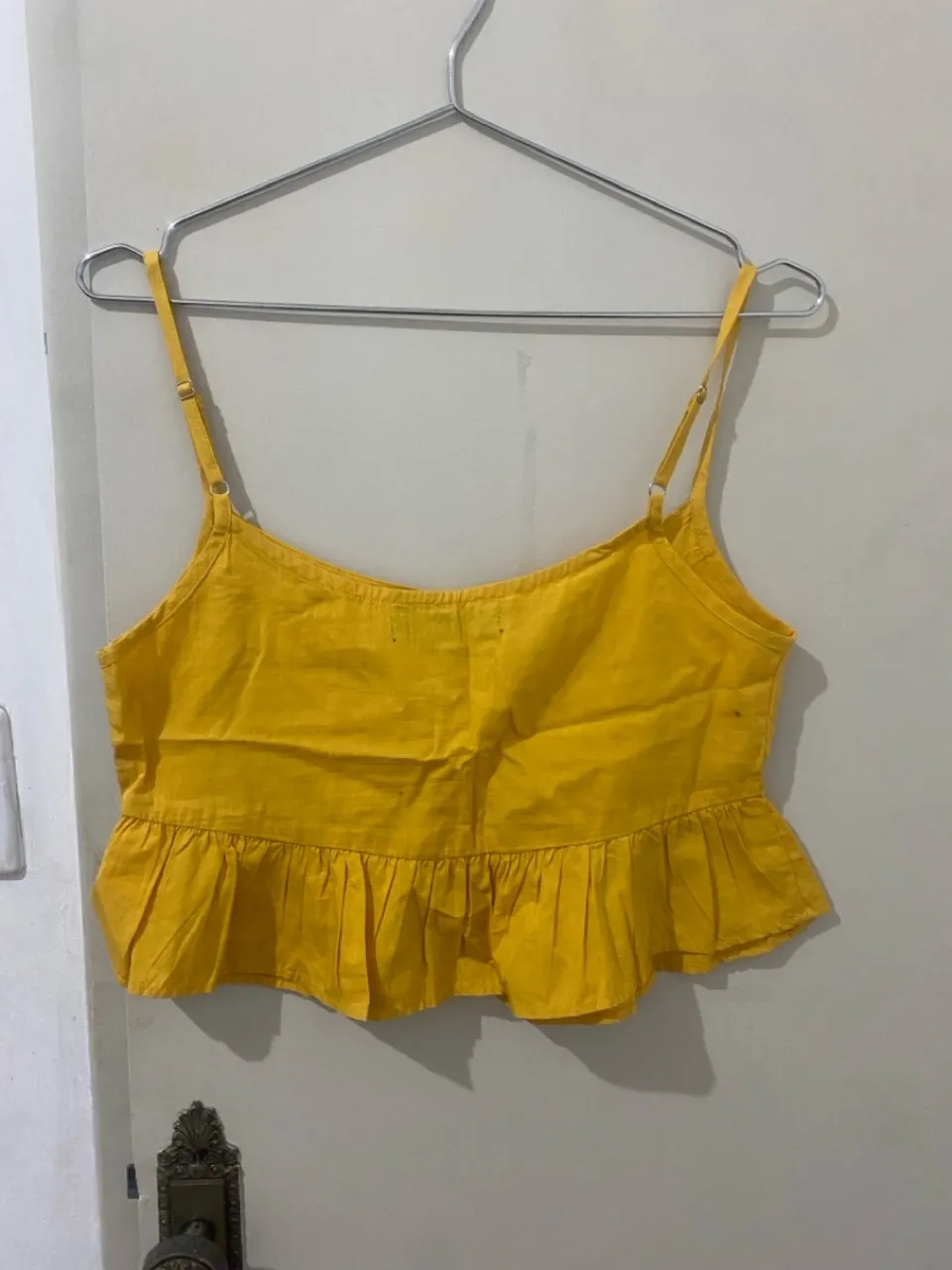 Blusa Amarela com Babado