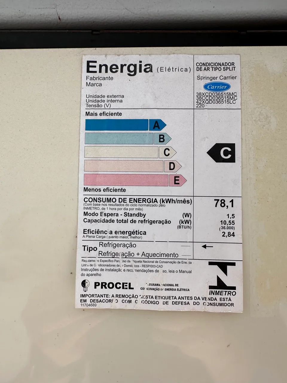 Ar condicionado piso teto 36000 BTU - Foto 2