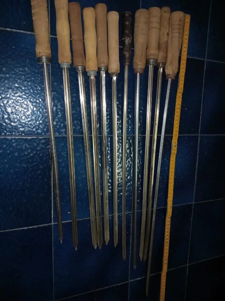 14 espeto de churrasco de inox