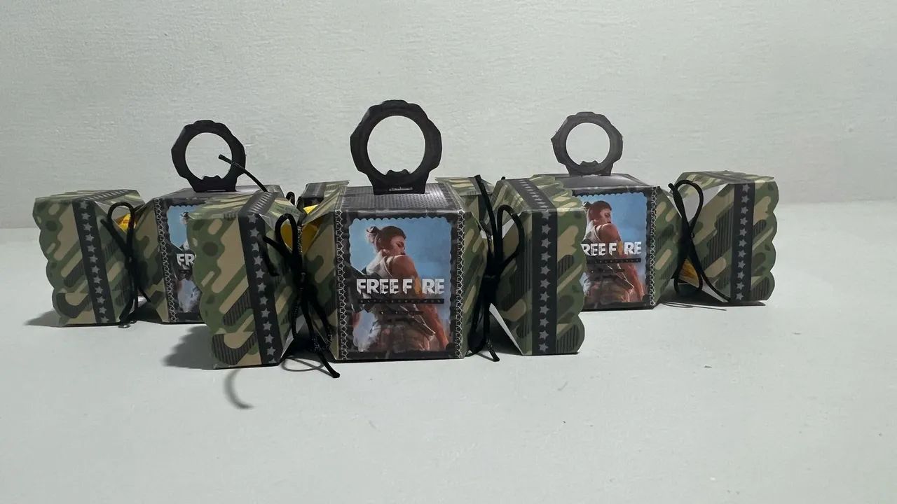Caixa para lembrancinhas tema FREE FIRE - Foto 3