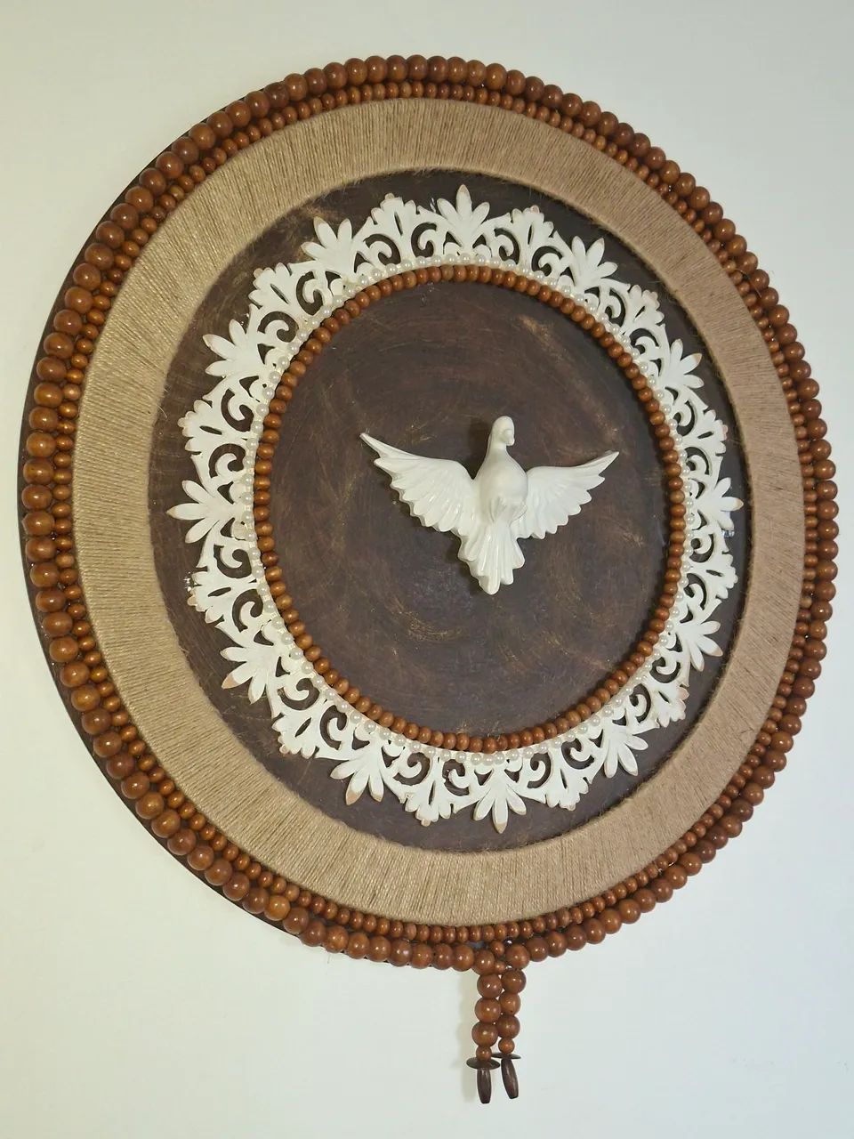 Painel Decorativo em Madeira com Pássaro