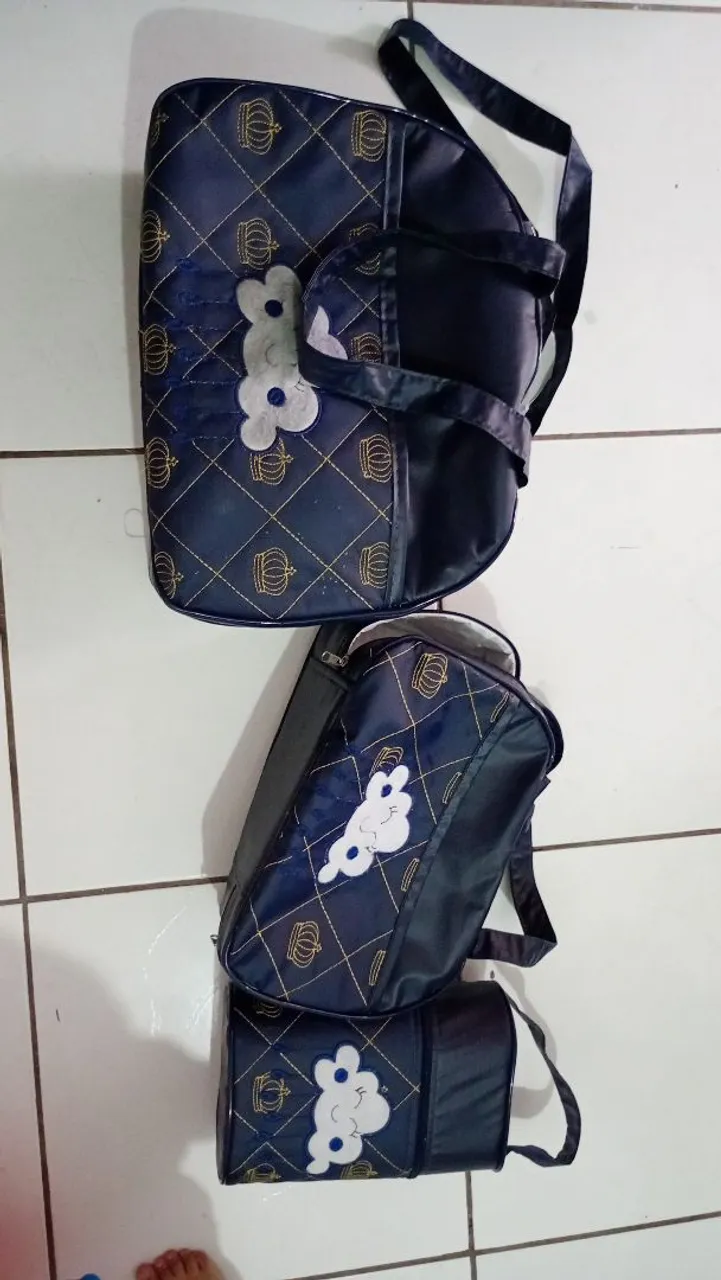 Kit de bolsas maternidade azul marinho
