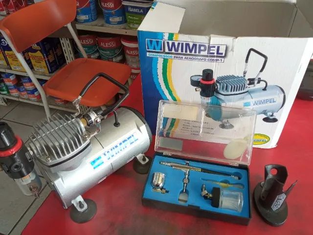 Conjunto Aerógrafo C/Compressor Completo. 