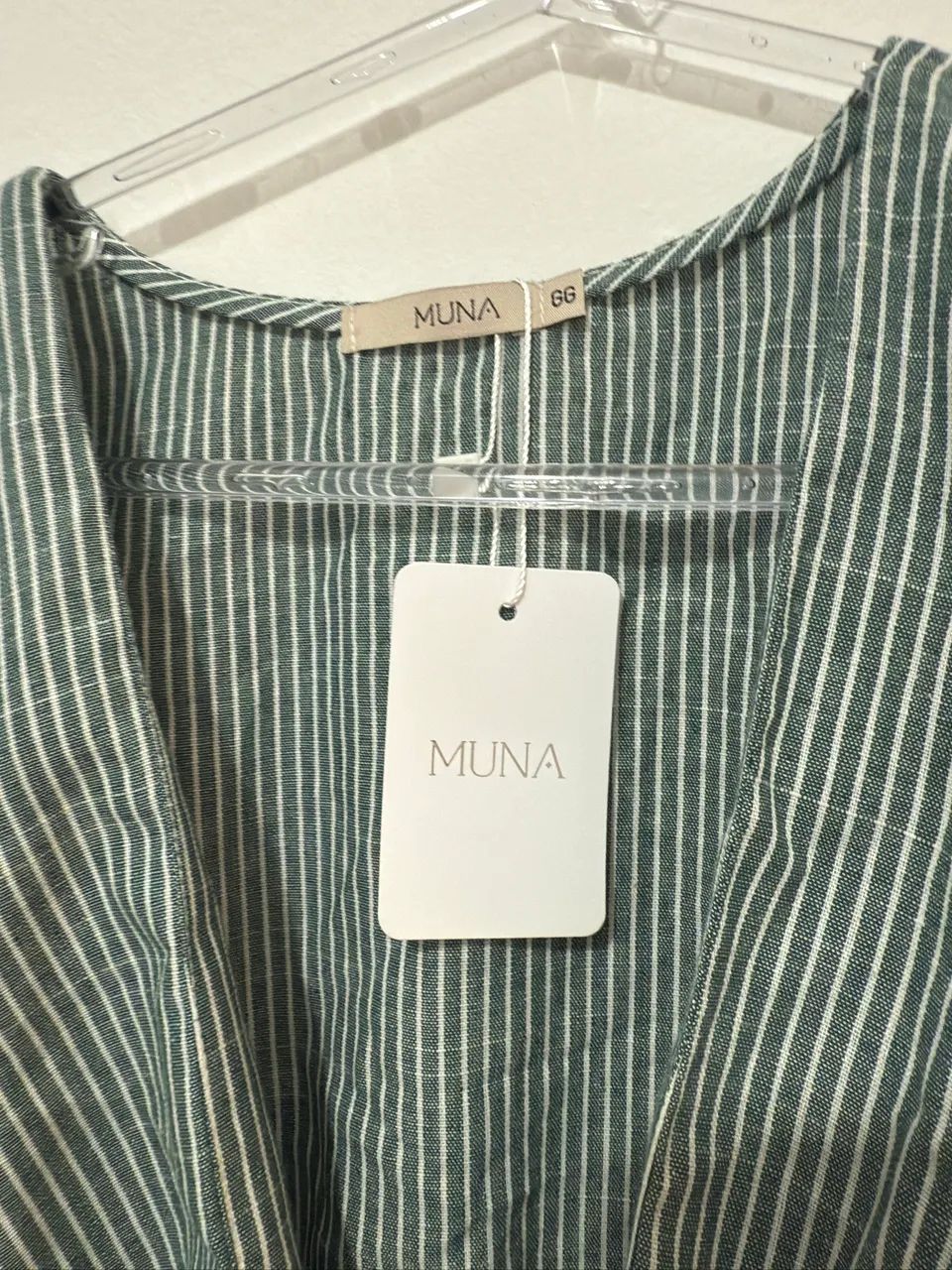 Blusa GG listras verde nunca usada  - Foto 4