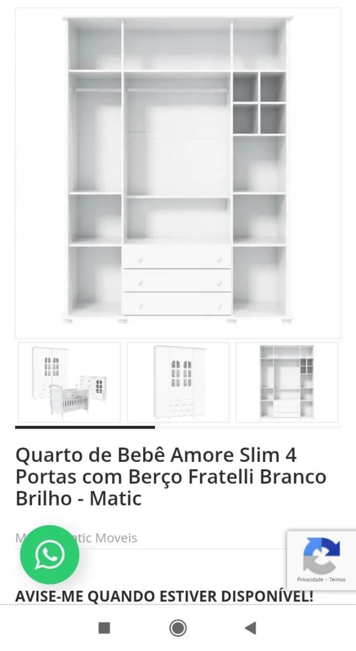 Guarda roupas e cômoda infantil Matic - Foto 4