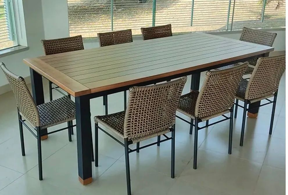 Mesa de Jantar de Madeira com Cadeiras para 4 Pessoas - Foto 5