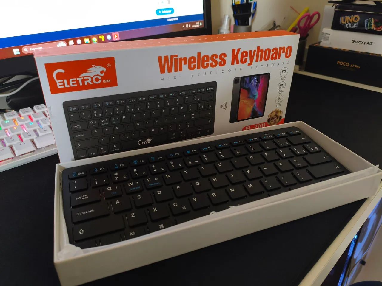 Teclado Bluetooth Eletro EKB - Novo - Foto 2