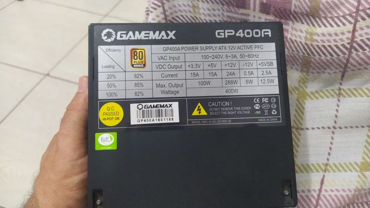 Kit Fonte Gamemax GP 400A processador e memória  - Foto 2