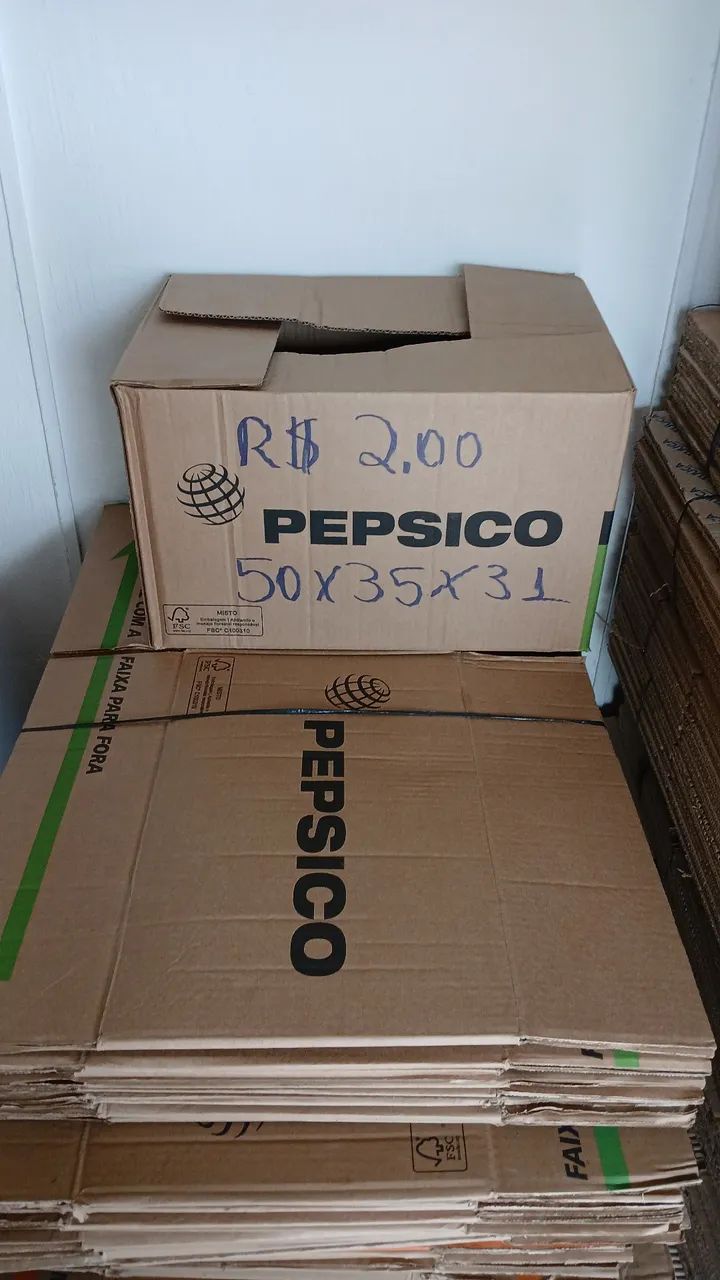 Caixa de papelão PepsiCo 50x35x31