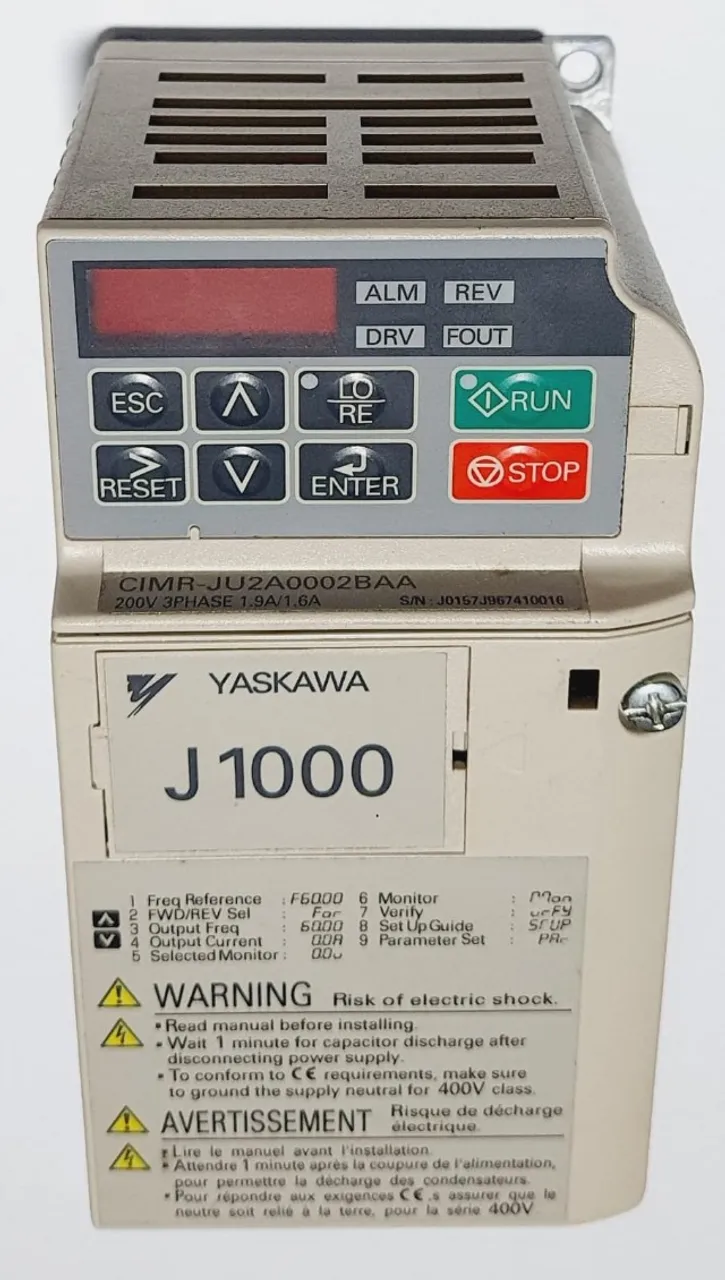 Inversor Yaskawa Cimr-ju2a0001baa J1000 0,25cv 220v